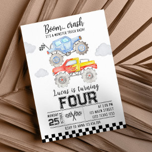 Monster Truck Birthday Invitation