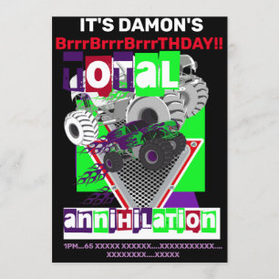 MONSTER TRUCK BIRTHDAY Invitation