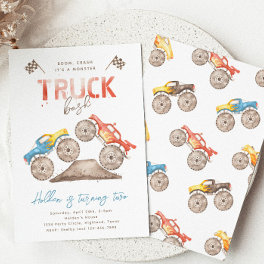 Monster Truck Birthday Invitation Monster Truck