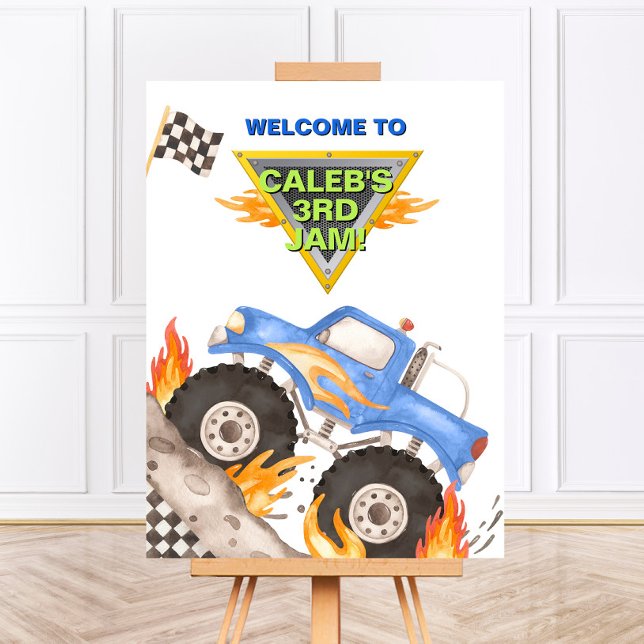 Monster Truck Birthday Monster Jam Welcome Sign (Creator Uploaded)