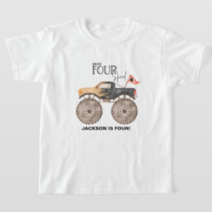 Monster truck birthday Need FOUR speed kids T-Shirt
