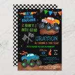 Monster Truck Birthday Party Invitations For Boy at Zazzle