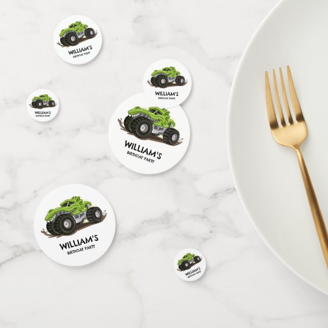 Monster Truck Birthday Party Minimal Boys Birthday Confetti (Group)
