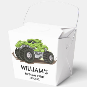 Monster Truck Birthday Party Minimal Boys Birthday Favor Boxes