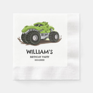 Monster Truck Birthday Party Minimal Boys Birthday Napkins