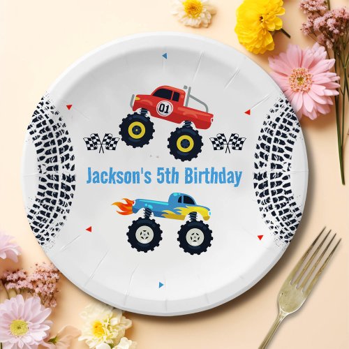 Monster Truck Birthday Party Paper Plates