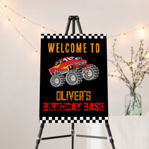 Monster Truck Birthday Party Welcome Sign
