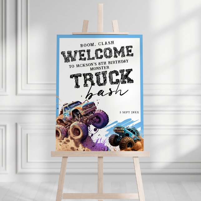 Monster Truck Birthday Party Welcome Sign (Creator Uploaded)