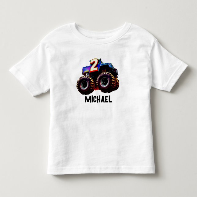 Monster Truck Birthday Toddler T-shirt (Front)