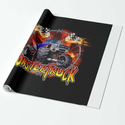 Monster Truck Wrapping Paper | Zazzle