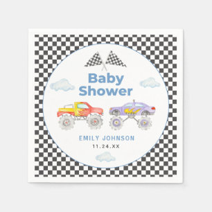 Monster Truck Boy Baby Shower Napkins