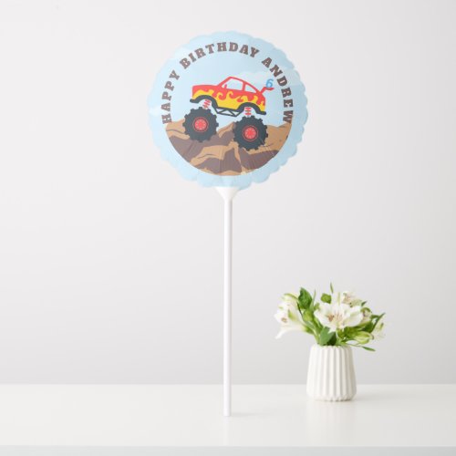 Monster Truck Boy Birthday Party Balloon