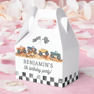 Monster Truck Boy Birthday Party Favor Boxes