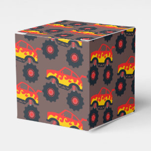 Monster Truck Boy Birthday Party Favor Boxes