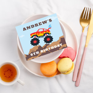 Monster Truck Boy Birthday Party Napkins