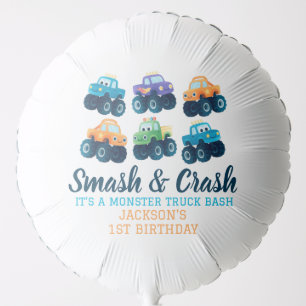 Monster Truck Boys First Birthday Balloon