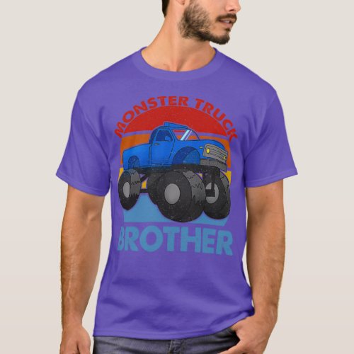 Monster Truck Brother 4x4 Mudding Truck Vintage T_Shirt
