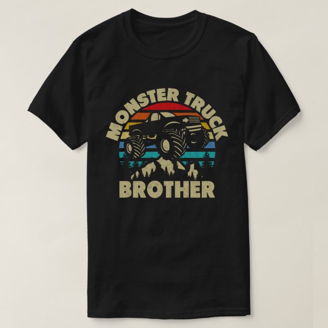 Monster Truck Brother Matching Family  T-Shirt (Design Front)