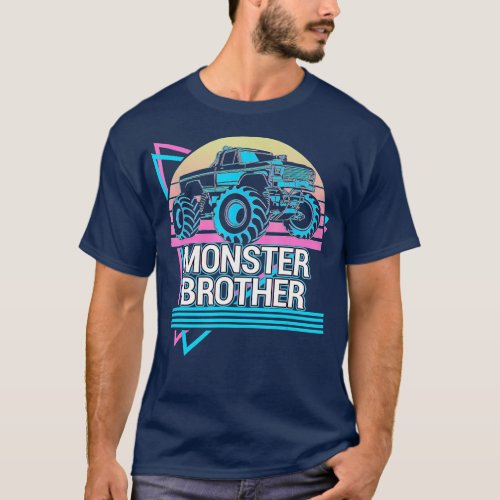 Monster Truck Brother Shirt Retro Vintage Monster 