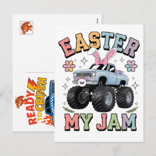Monster Truck Car for Birthday Boy, Toddlers, 2026 Holiday Postcard