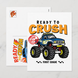 Monster Truck Car for Birthday Boy, Toddlers, 2026 Holiday Postcard
