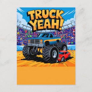 Monster Truck Car for Birthday Boy, Toddlers, 2026 Holiday Postcard