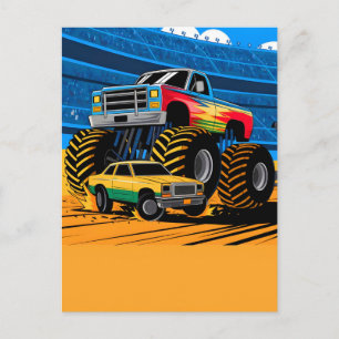 Monster Truck Car for Birthday Boy, Toddlers, 2026 Holiday Postcard