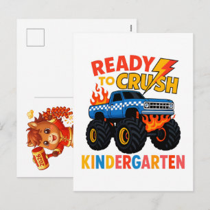 Monster Truck Car for Birthday Boy, Toddlers, 2026 Holiday Postcard