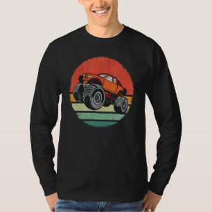 Monster Truck Car Retro Sunset T-Shirt