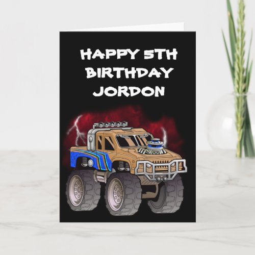 MONSTER TRUCK CARD