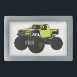 Monster truck cartoon illustration belt buckle<br><div class="desc">Monster truck cartoon illustration</div>