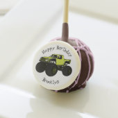 Monster truck cartoon illustration cake pops (Front Insitu)