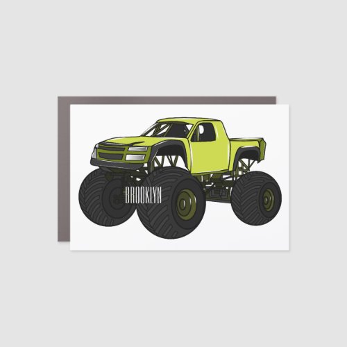 Monster truck cartoon illustration car magnet
