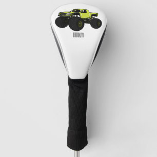 Monster truck cartoon illustration golf head cover