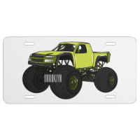 Monster truck cartoon illustration
