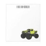 Monster truck cartoon illustration notepad