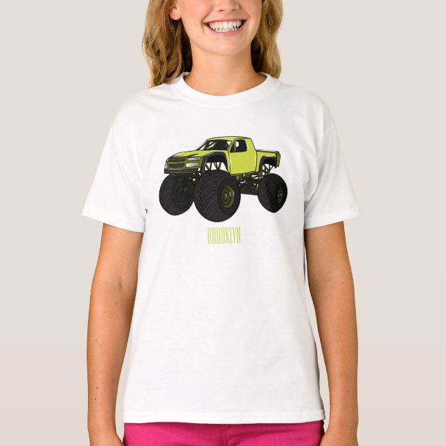 Monster truck cartoon illustration T-Shirt (Front)