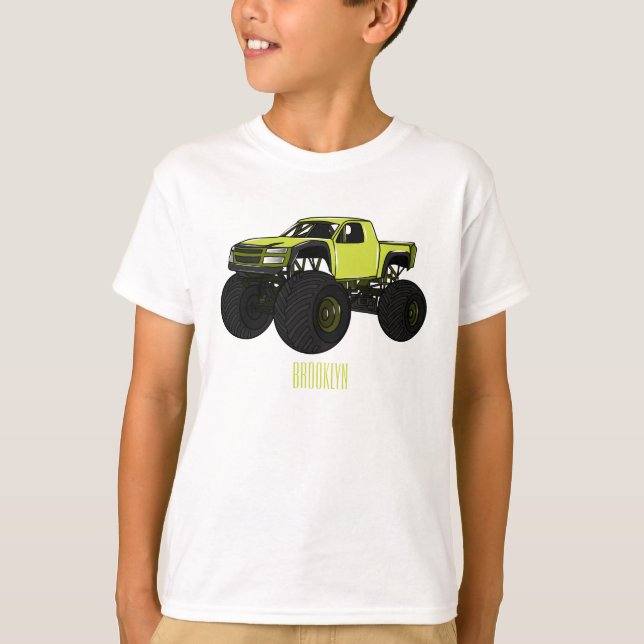 Monster truck cartoon illustration T-Shirt (Front)