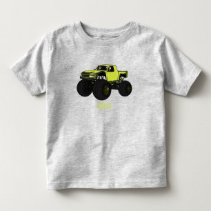 Monster truck cartoon illustration toddler t-shirt