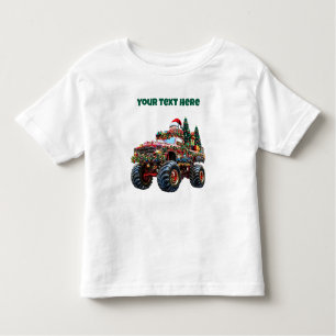 Monster Truck Christmas – Editable Toddler Jersey Toddler T-shirt