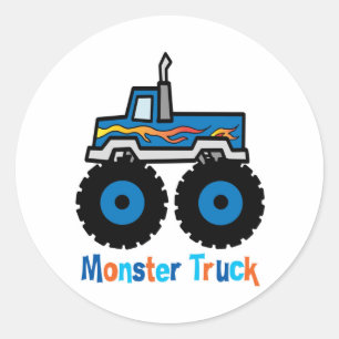 Monster Truck Classic Round Sticker