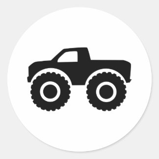 Monster truck classic round sticker