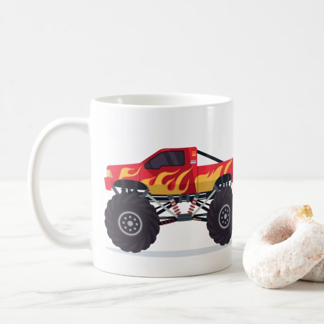  Monster Truck  Coffee Mug (With Donut)