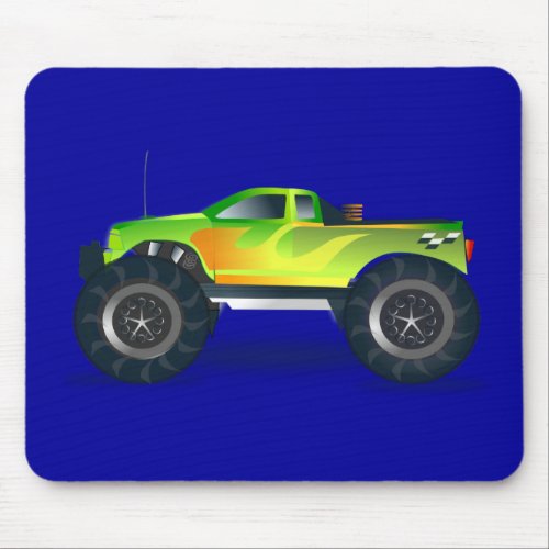 Monster Truck Cool and colorful modified Pick up Mouse Pad