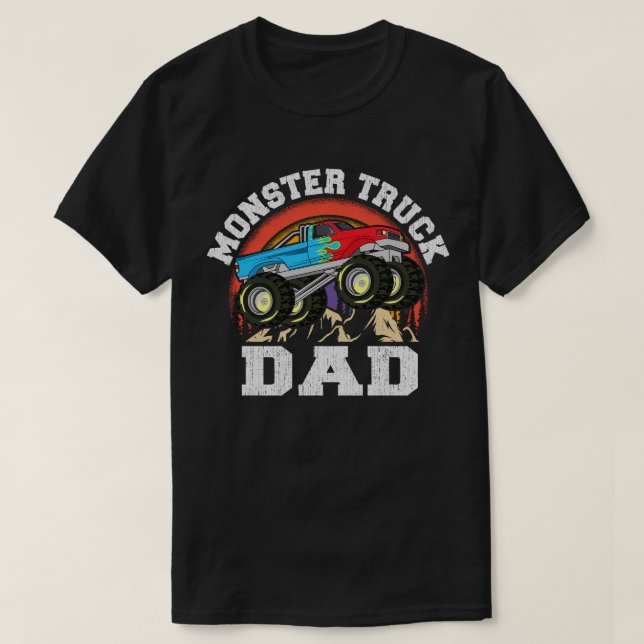 Monster Truck Dad Matching Family Monster Truck T-Shirt (Design Front)