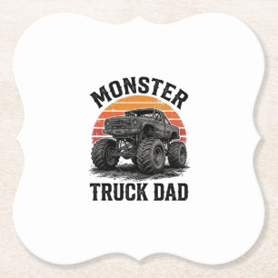 Monster Truck Dad Vintage Off Road Graphic_1 Paper Coaster