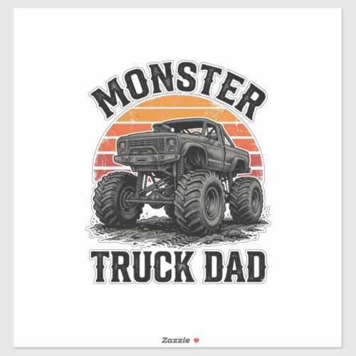 Monster Truck Dad Vintage Off Road Graphic_1 Sticker