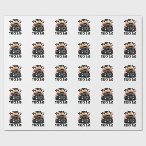 Monster Truck Dad Vintage Off Road Graphic_1 Wrapping Paper