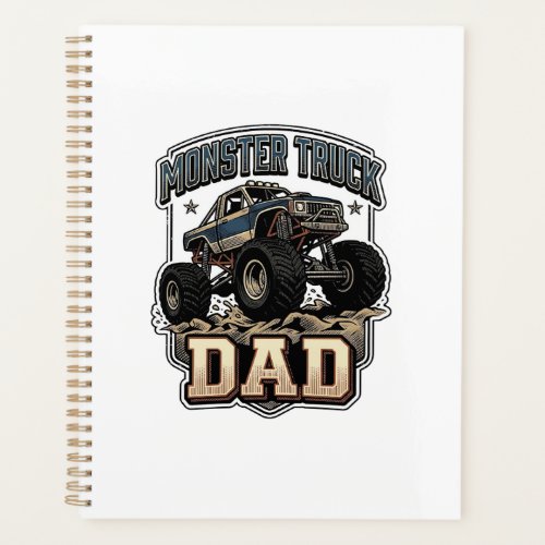 Monster Truck Dad Vintage Vector Shirt Design_1 Planner