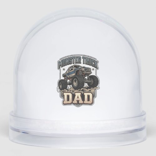 Monster Truck Dad Vintage Vector Shirt Design_1 Snow Globe